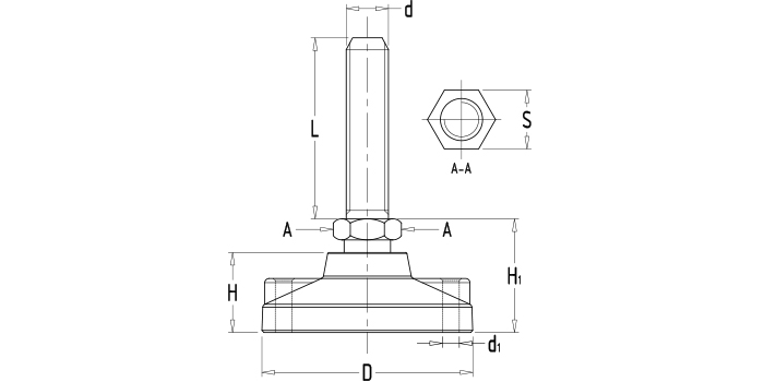 固定調(diào)節(jié)支撐腳